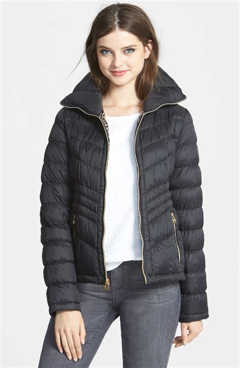 michael kors short packable puffer jacket|michael kors packable down fill.